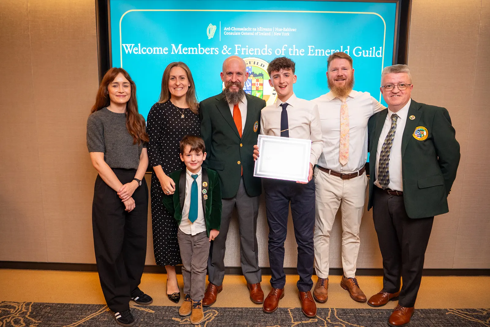 Guild members and scholarship recipients at the 2026 awards night.